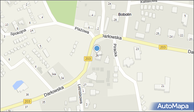 Bobolin, Darłowska, 25, mapa Bobolin