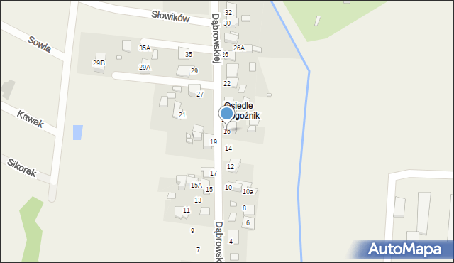 Bobrowniki, Dąbrowskiej Marii, 16, mapa Bobrowniki