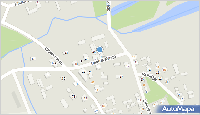 Bodzanów, Dąbrowskiego Henryka, gen., 2, mapa Bodzanów