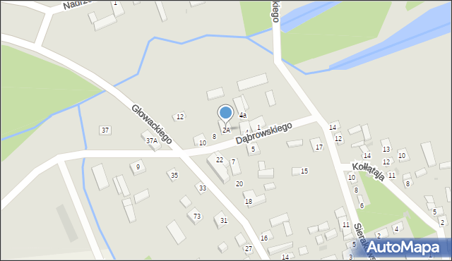 Bodzanów, Dąbrowskiego Henryka, gen., 2A, mapa Bodzanów