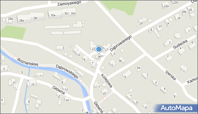 Bogatynia, Dąbrowskiego Henryka, gen., 15, mapa Bogatynia