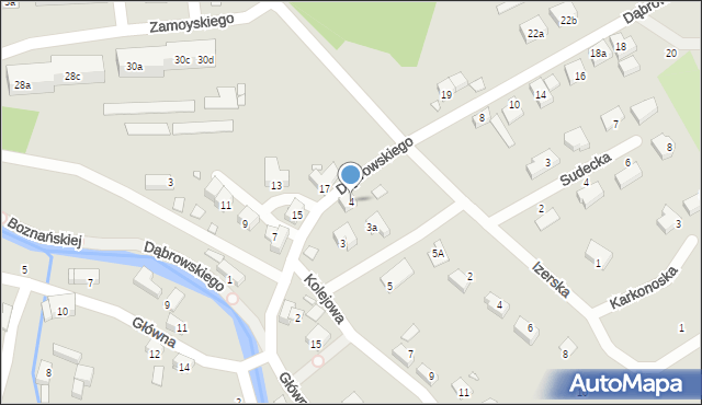 Bogatynia, Dąbrowskiego Henryka, gen., 4, mapa Bogatynia