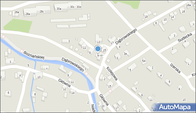 Bogatynia, Dąbrowskiego Henryka, gen., 7, mapa Bogatynia