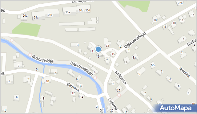 Bogatynia, Dąbrowskiego Henryka, gen., 9, mapa Bogatynia