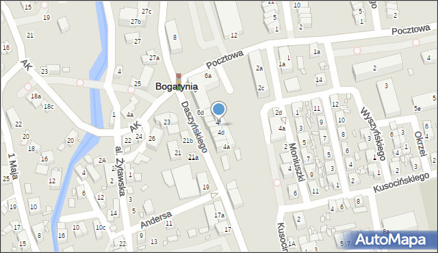 Bogatynia, Daszyńskiego Ignacego, 4e, mapa Bogatynia