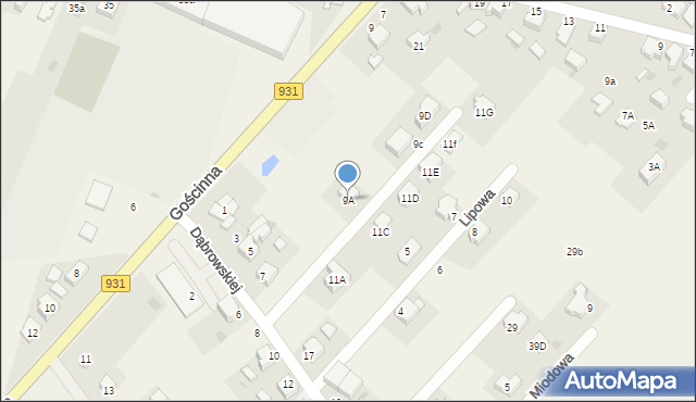 Bojszowy, Dąbrowskiej Marii, 9A, mapa Bojszowy