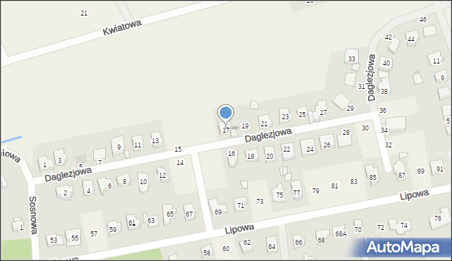 Bolechówko, Daglezjowa, 17, mapa Bolechówko