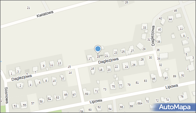 Bolechówko, Daglezjowa, 19, mapa Bolechówko