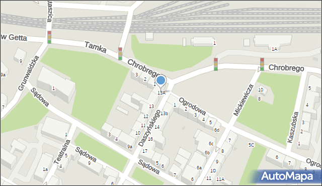 Bolesławiec, Daszyńskiego Ignacego, 13A, mapa Bolesławca