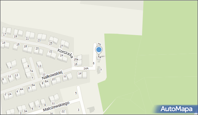 Borowiec, Dąbrowskiej Marii, 7A, mapa Borowiec