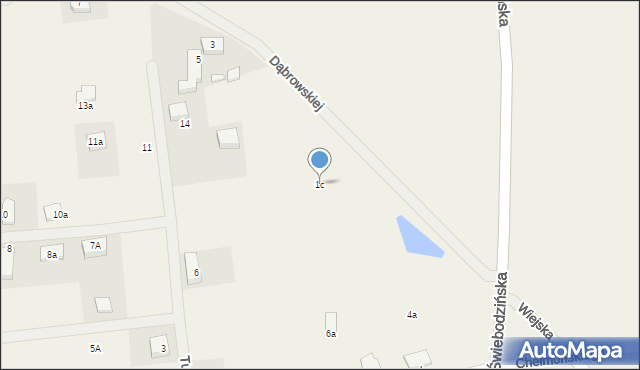 Brzezie k. Sulechowa, Dąbrowskiej Marii, 1c, mapa Brzezie k. Sulechowa