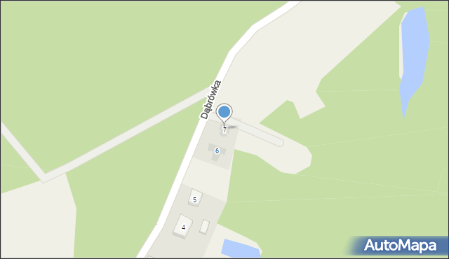 Brzeźno, Dąbrówka, 7, mapa Brzeźno