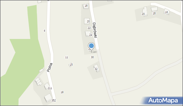 Brzoskwinia, Dąbrówki, 28, mapa Brzoskwinia