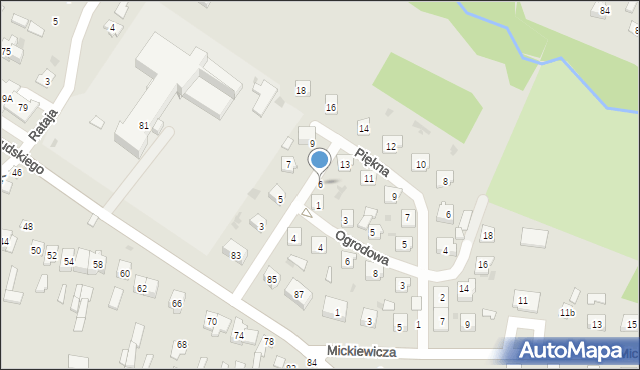 Bychawa, Dąbrowskiego Jarosława, gen., 6, mapa Bychawa