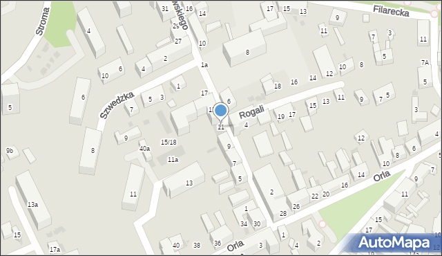 Bydgoszcz, Dąbrowskiego Henryka, gen., 11, mapa Bydgoszczy