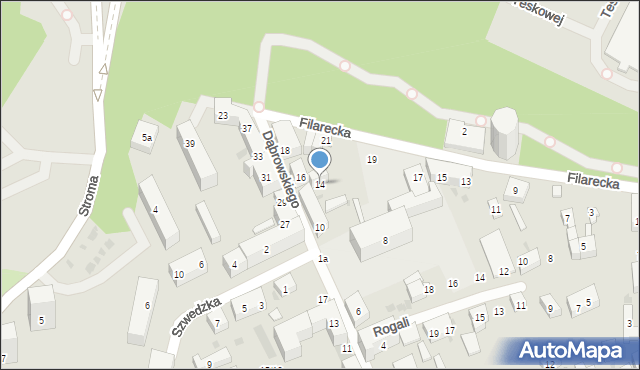 Bydgoszcz, Dąbrowskiego Henryka, gen., 14, mapa Bydgoszczy