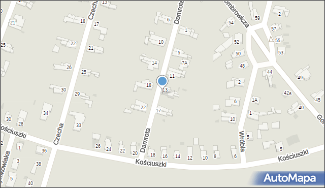 Bytom, Damrota Konstantego, 15, mapa Bytomia