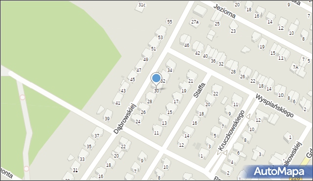 Bytów, Dąbrowskiej Marii, 30, mapa Bytów