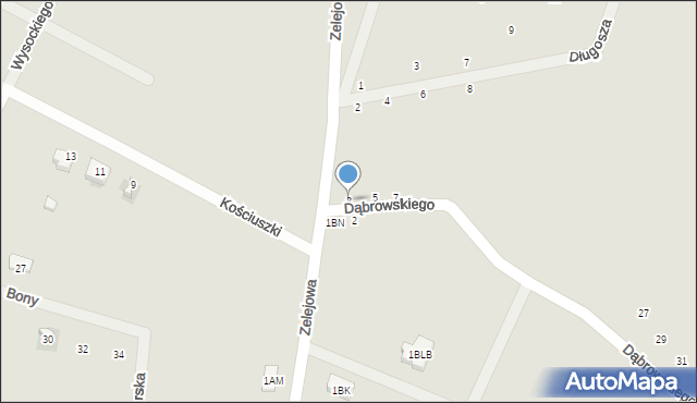 Chęciny, Dąbrowskiego Henryka, gen., 3, mapa Chęciny