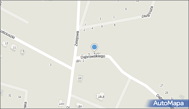 Chęciny, Dąbrowskiego Henryka, gen., 7, mapa Chęciny