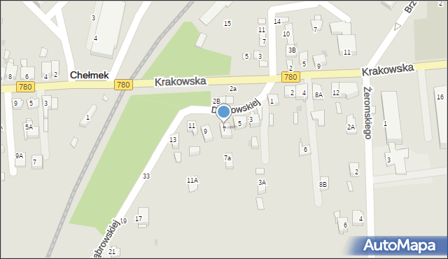 Chełmek, Dąbrowskiej Marii, 7, mapa Chełmek
