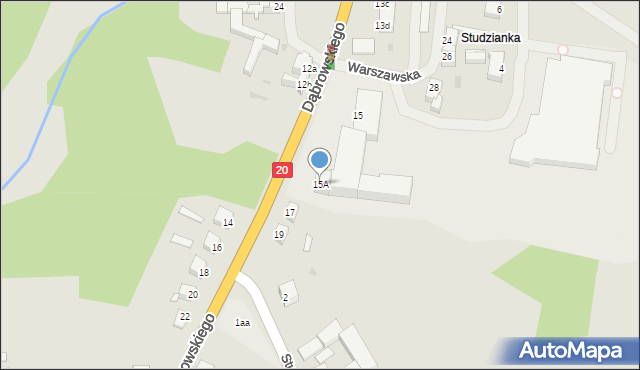 Chociwel, Dąbrowskiego Henryka, gen., 15A, mapa Chociwel