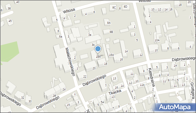 Chojnów, Dąbrowskiego Jarosława, gen., 18A, mapa Chojnów