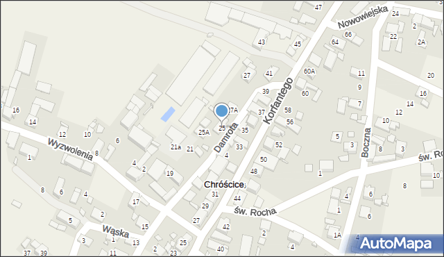 Chróścice, Damrota, 25, mapa Chróścice