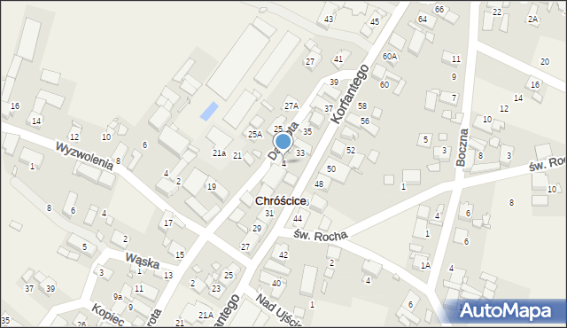 Chróścice, Damrota, 4, mapa Chróścice