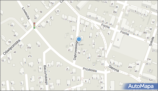 Chrzanów, Dąbrowskiego Jarosława, gen., 7, mapa Chrzanów