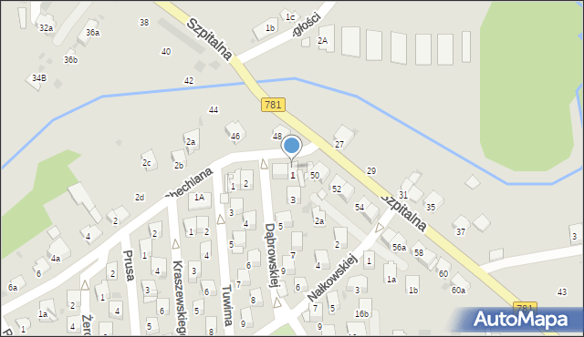 Chrzanów, Dąbrowskiej Marii, 1A, mapa Chrzanów