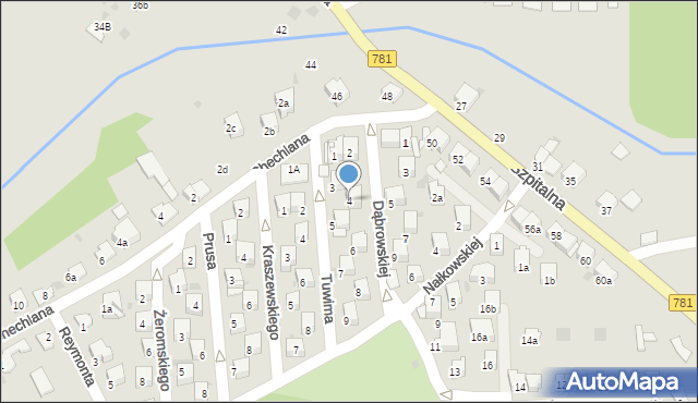 Chrzanów, Dąbrowskiej Marii, 4, mapa Chrzanów