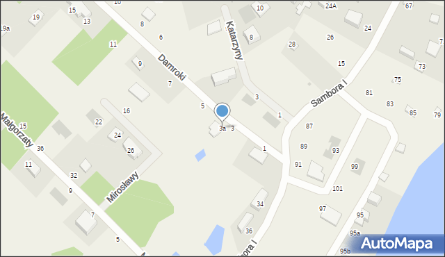 Chwaszczyno, Damroki, 3a, mapa Chwaszczyno