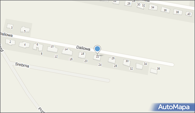 Chylice, Daliowa, 22, mapa Chylice