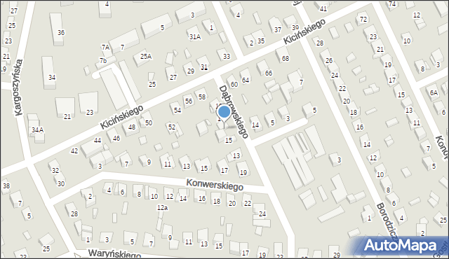 Ciechanów, Dąbrowskiego Jarosława, gen., 17A, mapa Ciechanów