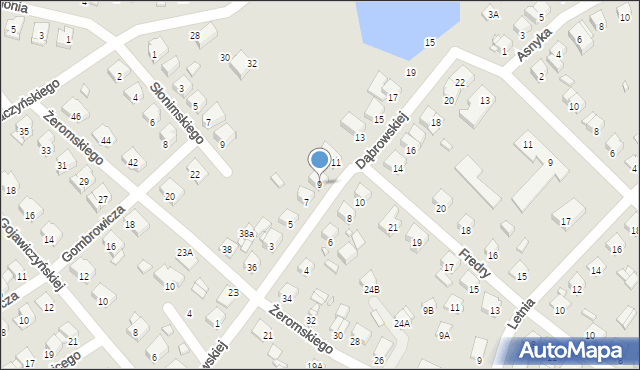 Ciechanów, Dąbrowskiej Marii, 9, mapa Ciechanów