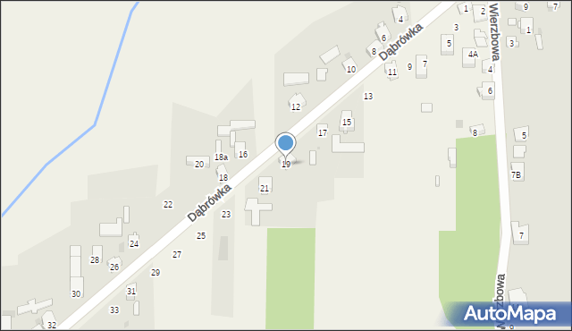 Cisie, Dąbrówka, 19, mapa Cisie