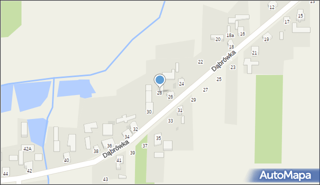 Cisie, Dąbrówka, 28, mapa Cisie
