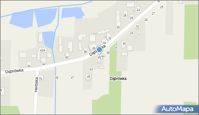 Cisie, Dąbrówka, 41, mapa Cisie