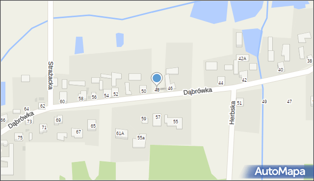 Cisie, Dąbrówka, 48, mapa Cisie