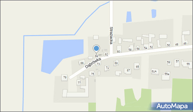 Cisie, Dąbrówka, 64, mapa Cisie