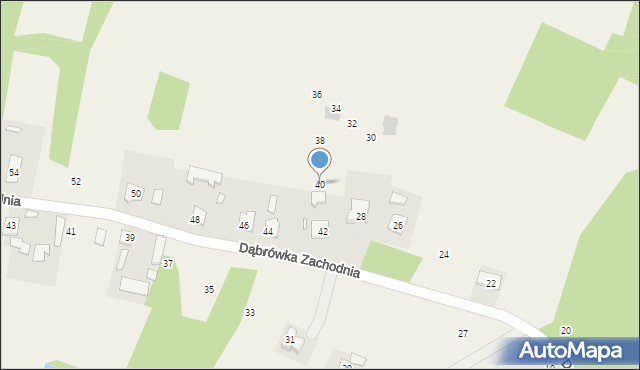 Cmolas, Dąbrówka Zachodnia, 40, mapa Cmolas