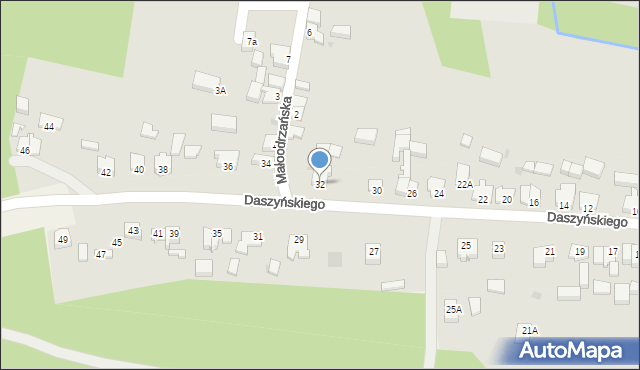 Cybinka, Daszyńskiego, 32, mapa Cybinka