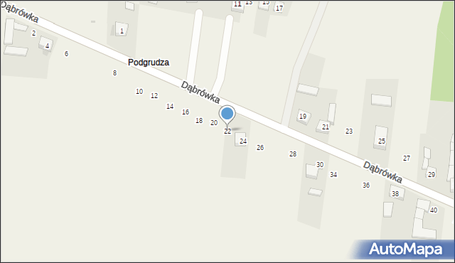 Cynków, Dąbrówka, 22, mapa Cynków