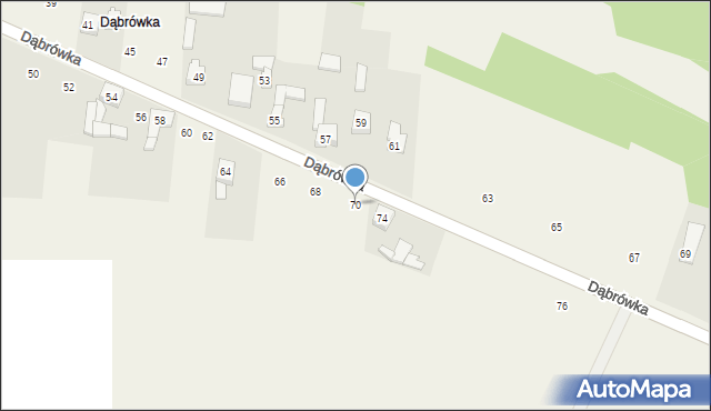 Cynków, Dąbrówka, 70, mapa Cynków