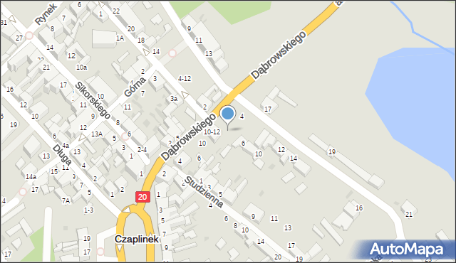Czaplinek, Dąbrowskiego, 14, mapa Czaplinek