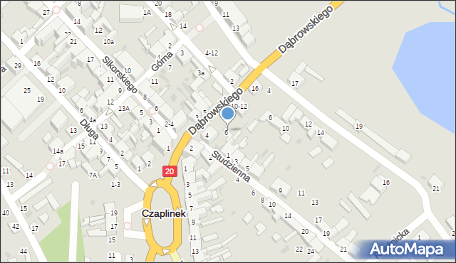 Czaplinek, Dąbrowskiego, 8, mapa Czaplinek