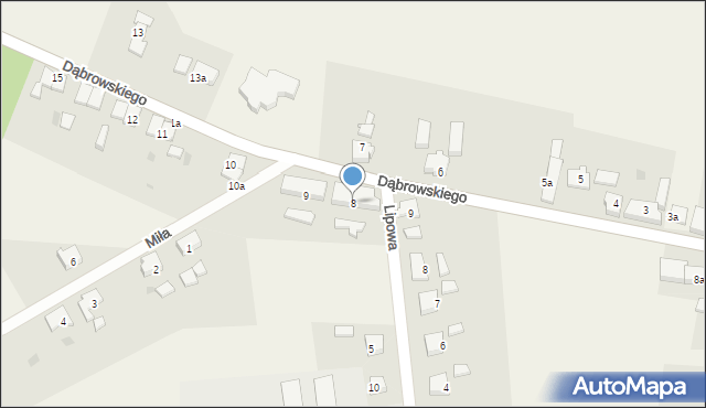 Czarnogłowy, Dąbrowskiego, 8, mapa Czarnogłowy