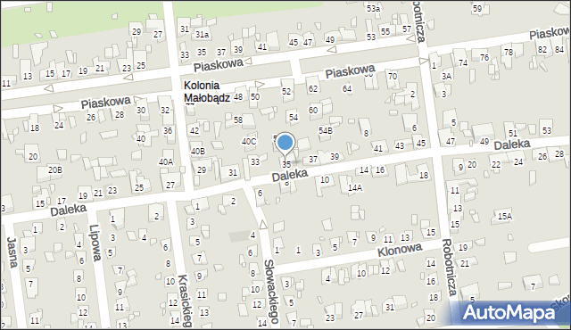 Czeladź, Daleka, 35, mapa Czeladź