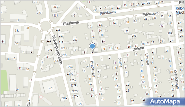 Czeladź, Daleka, 5, mapa Czeladź
